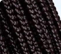 Close-up of box braids
